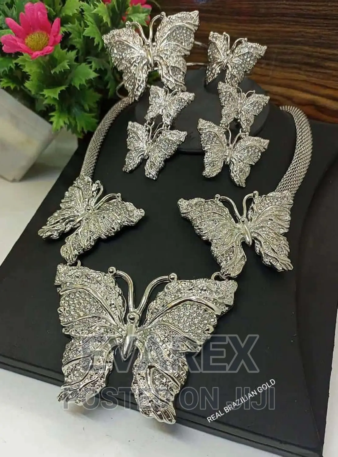 Brazilian Gold Butterfly Design 4 Set Jewelry