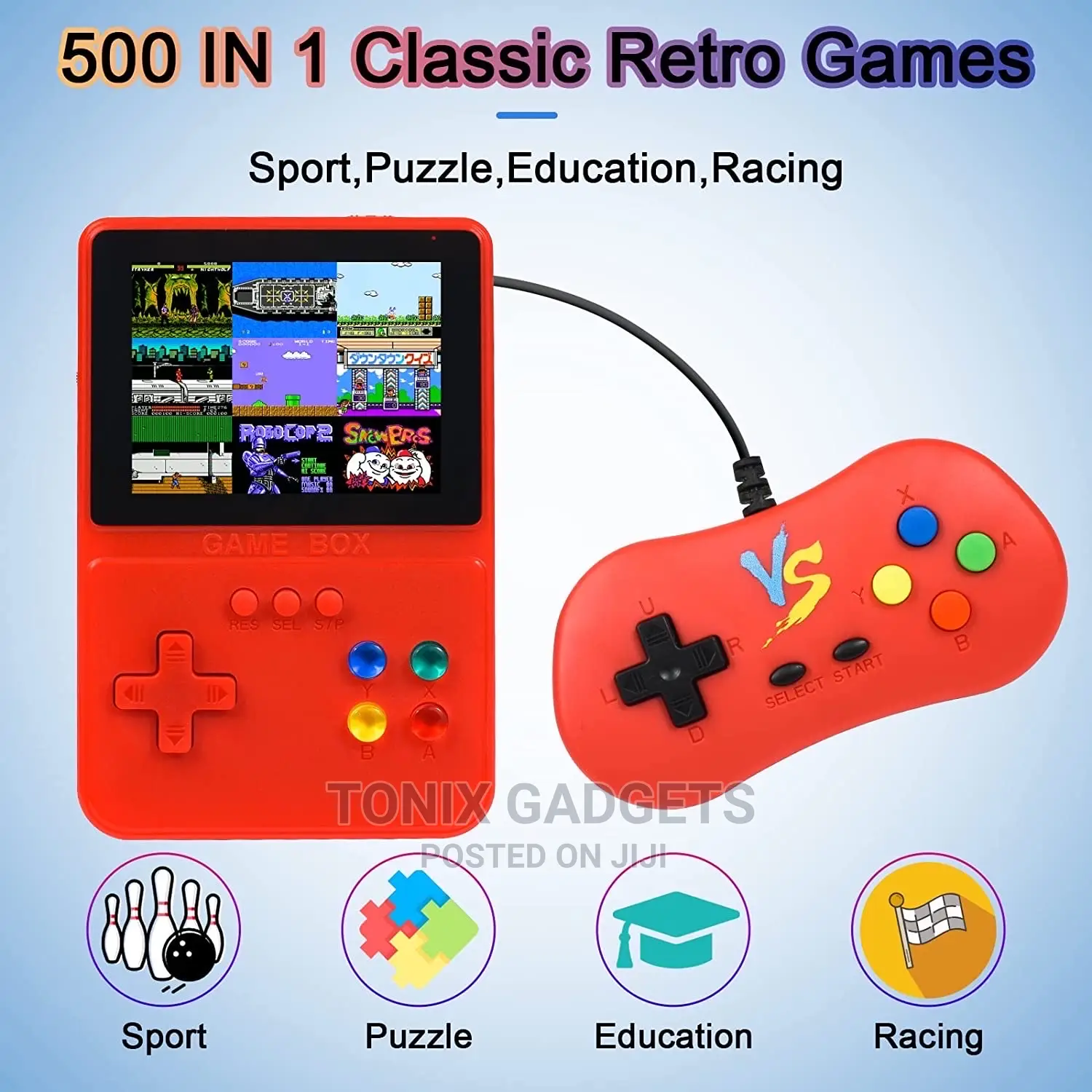 Sup Classic Game Box With Built in 500 Amazing Games