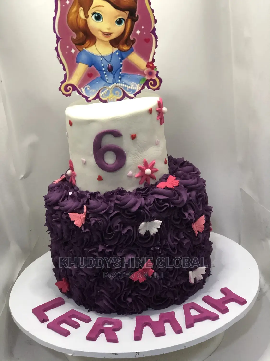 Sofia the First Six Years Old Birthday Cake Two Steps