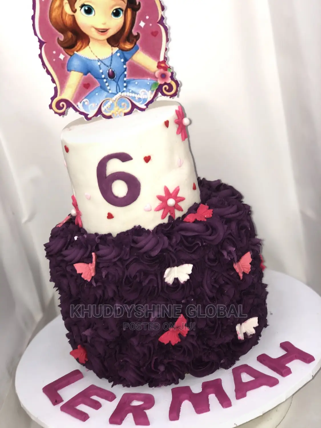 Sofia the First Six Years Old Birthday Cake Two Steps