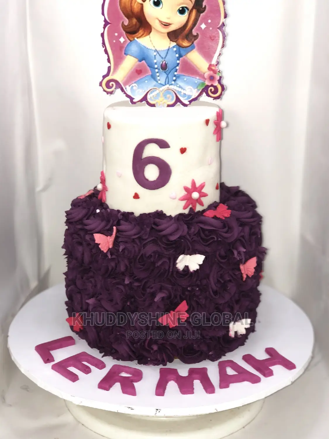 Sofia the First Six Years Old Birthday Cake Two Steps