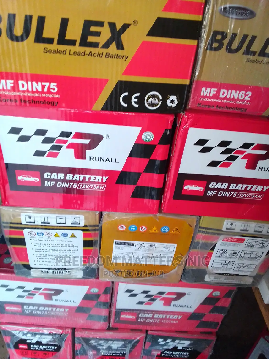 One Year Warranty Car Battery