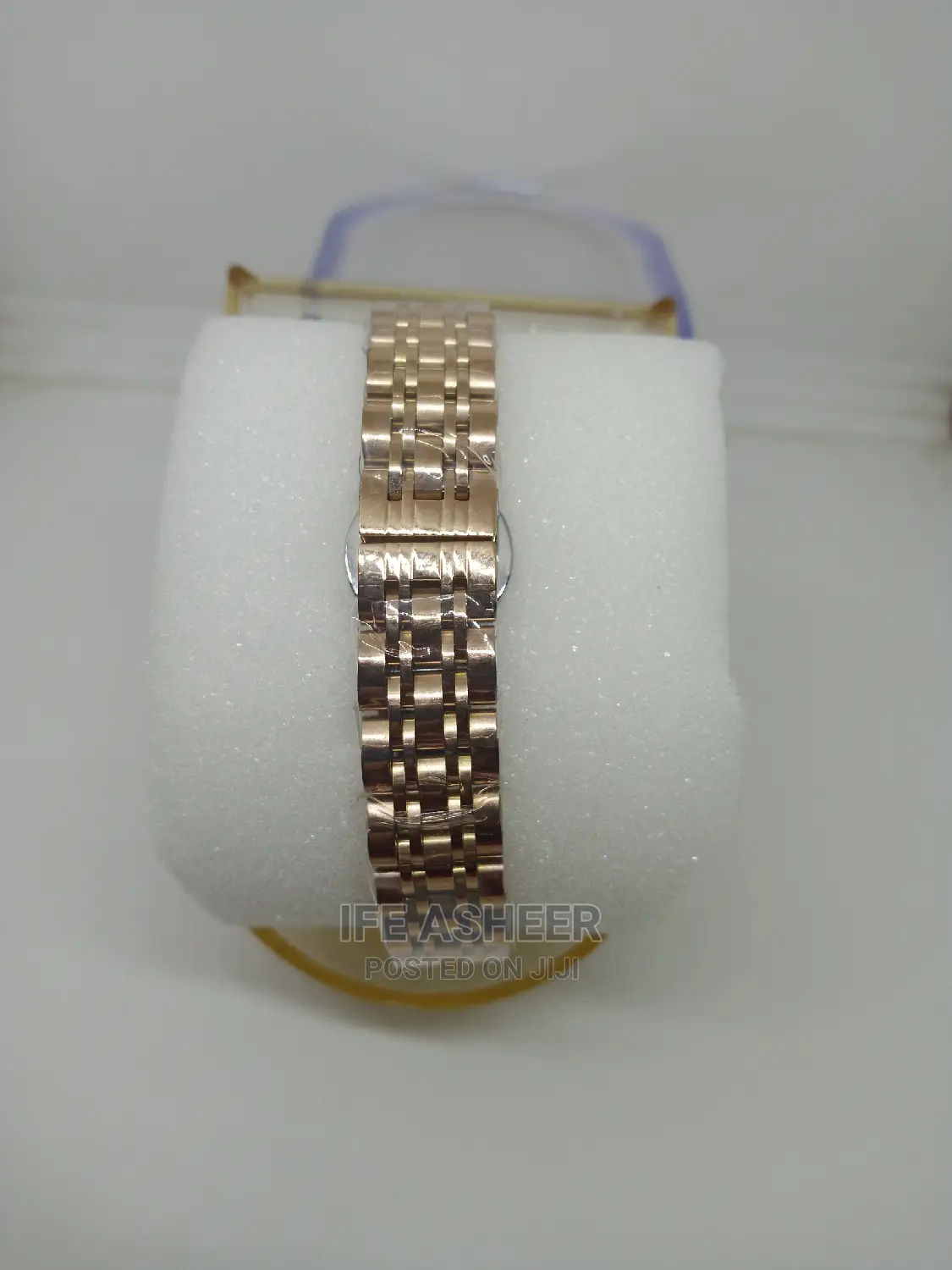 Emporio Armani Ladies Studed Face Watch - Rose Gold Watch