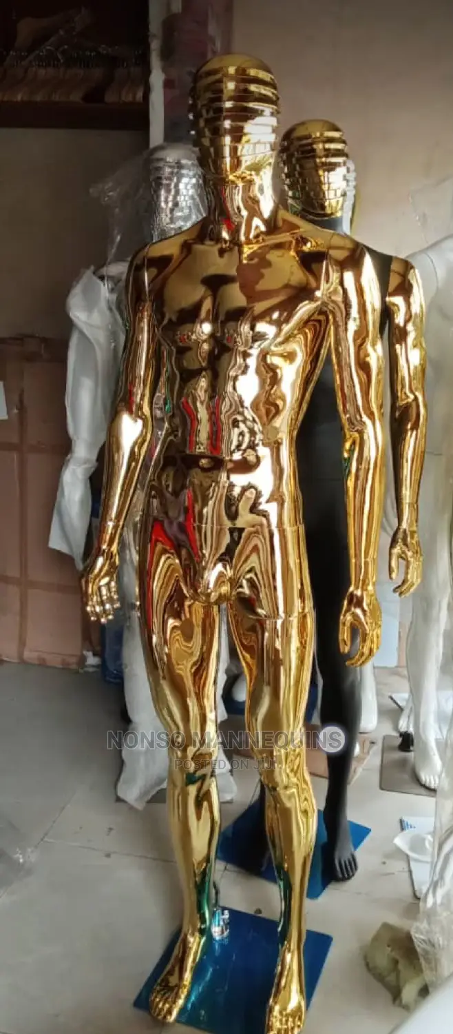 Spider Face Male Gold Chrome Display Fashion Dunmy