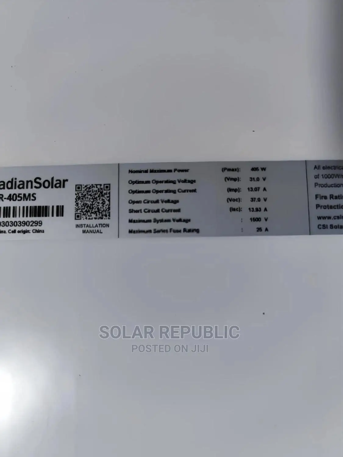 Canadian Solar 405w Mono