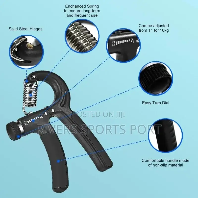 5-60kg Fitness Hand Grip Adjustable Finger Recovery Handgrip