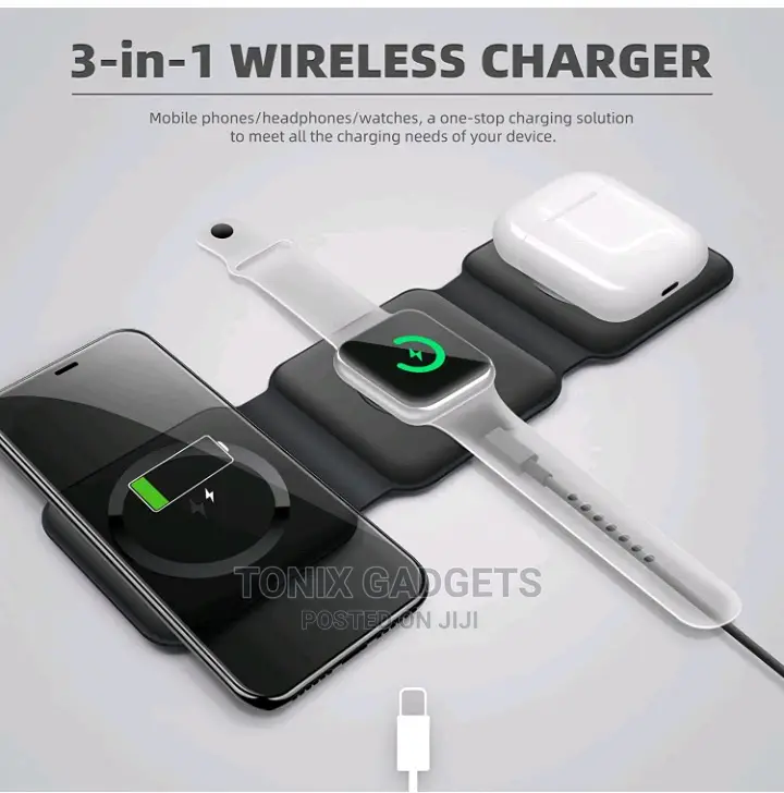 Foldable Magnetic 3 in 1 Wireless Charger