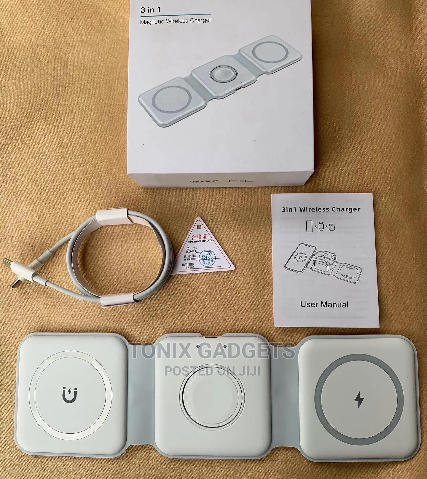 Foldable Magnetic 3 in 1 Wireless Charger