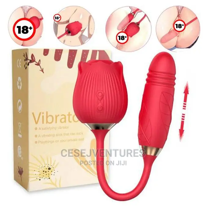 Telescopic Dildo Rose Toy Clit Sucking Vibrator