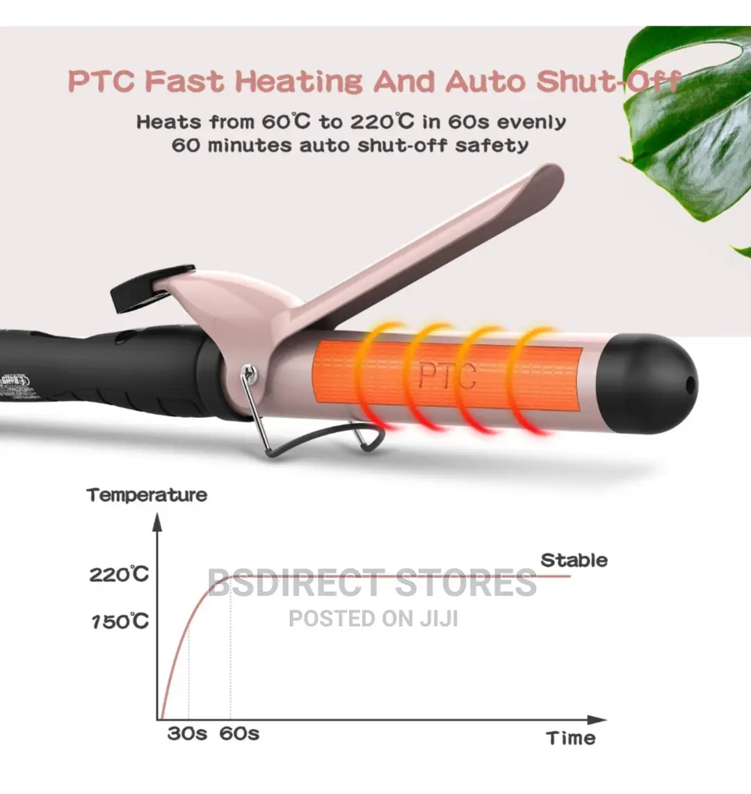 Pretfy 1.25 Inch Automatic 32mm Hair Curler Iron LCD Display