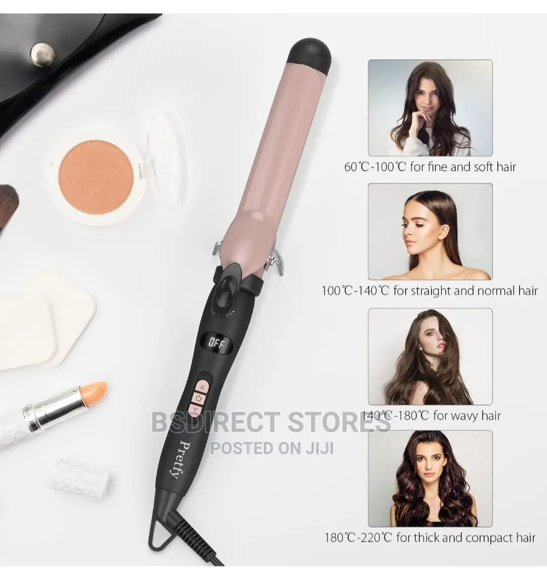 Pretfy 1.25 Inch Automatic 32mm Hair Curler Iron LCD Display