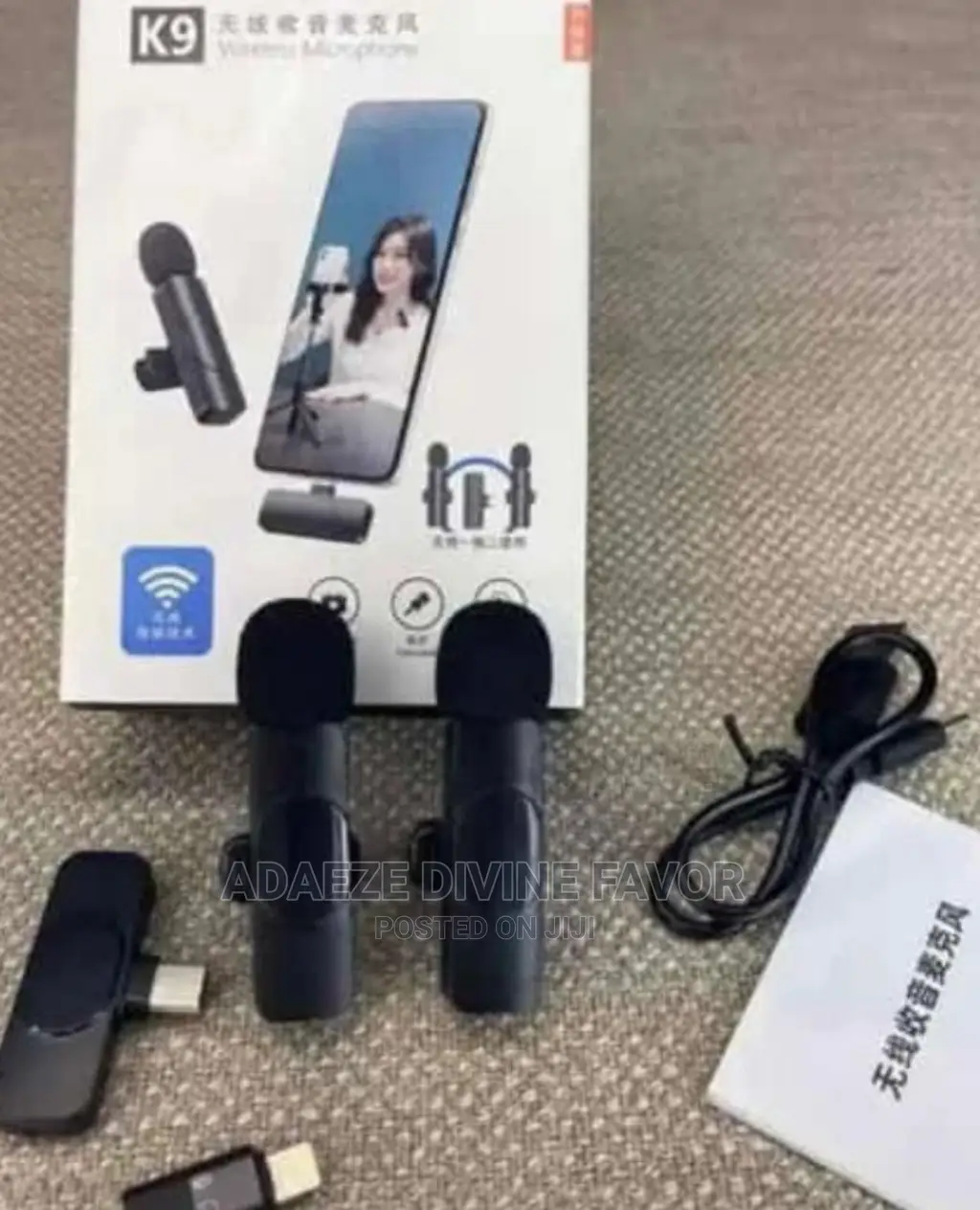 Black Colored Wireless Microphone