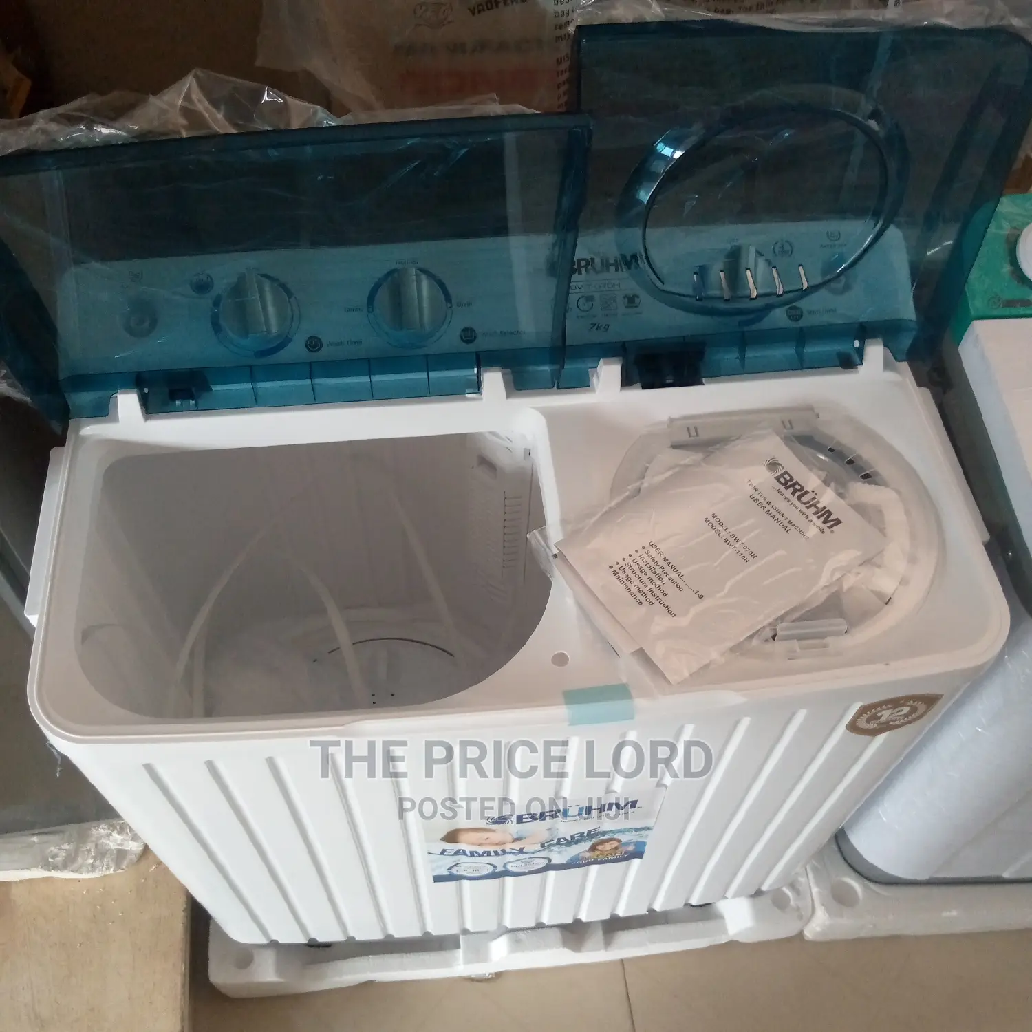 Bruhm 7kg Semi Automatic Washing Machine