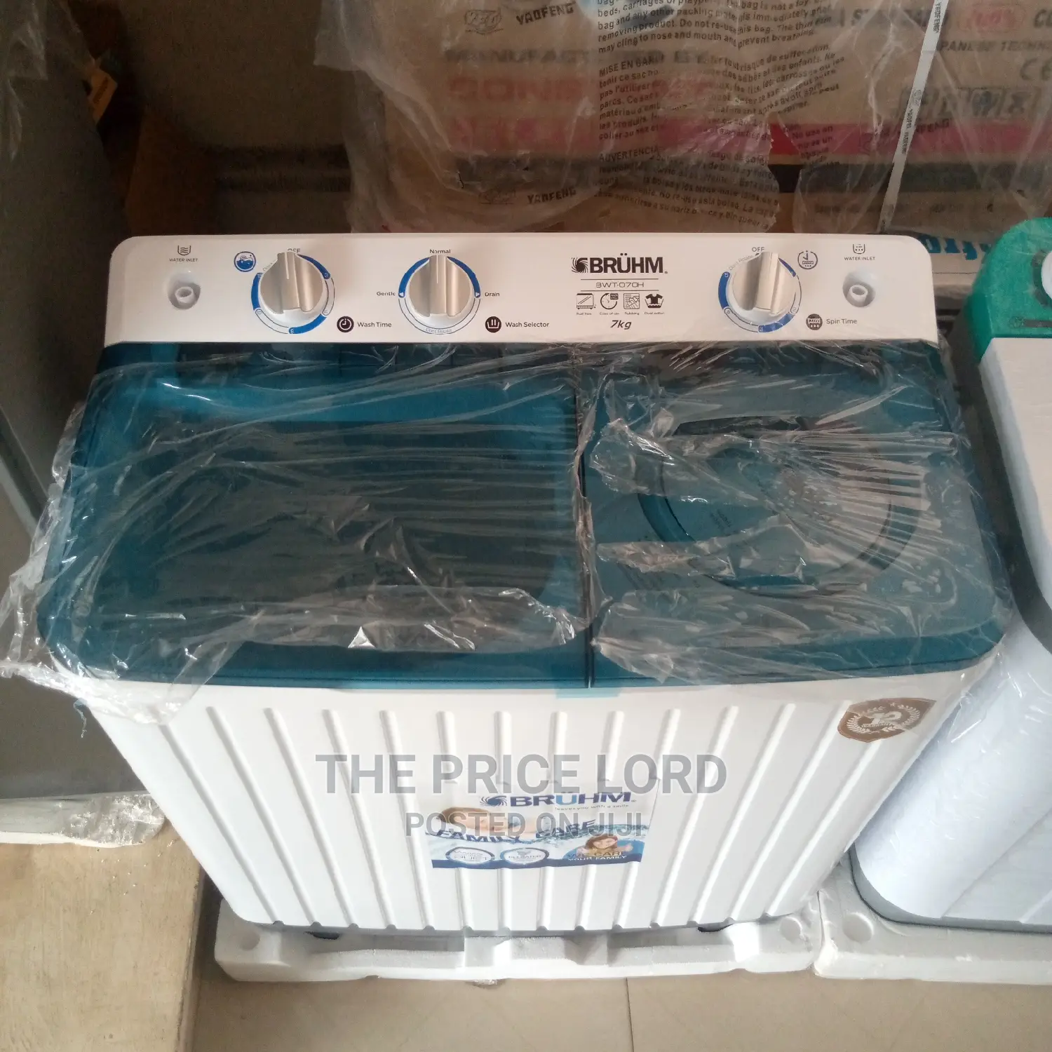 Bruhm 7kg Semi Automatic Washing Machine