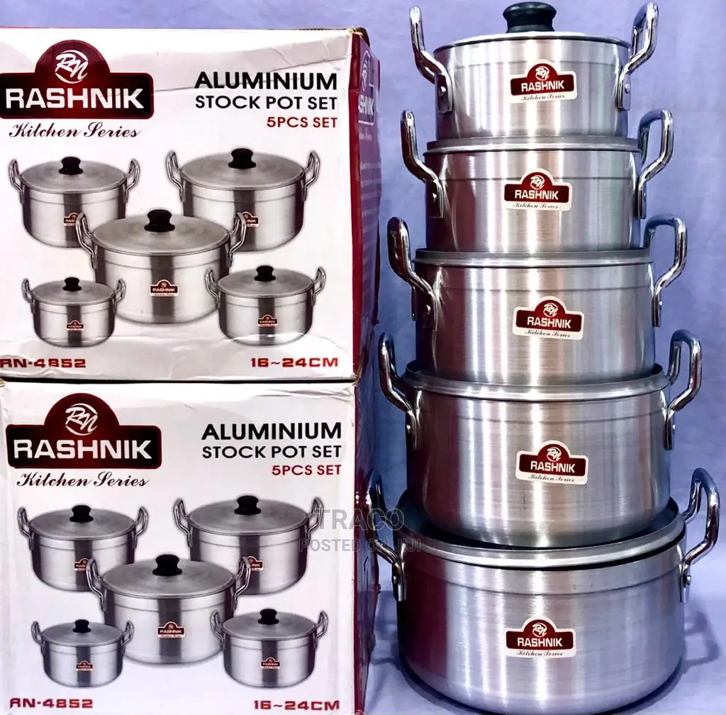 Rashnik 5pcs Set Aluminium Stock Pot