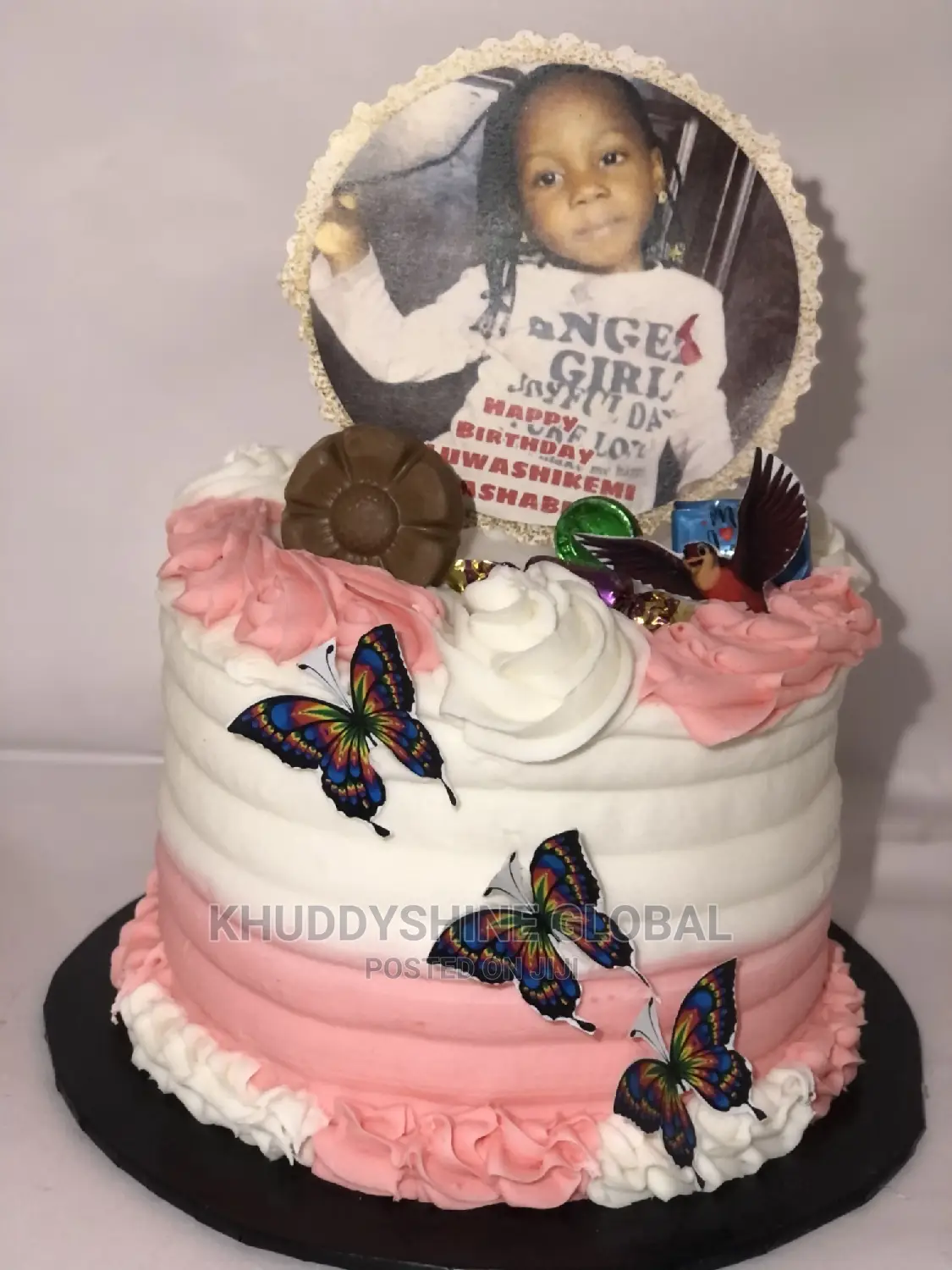 Pink and White Birthday Cakes