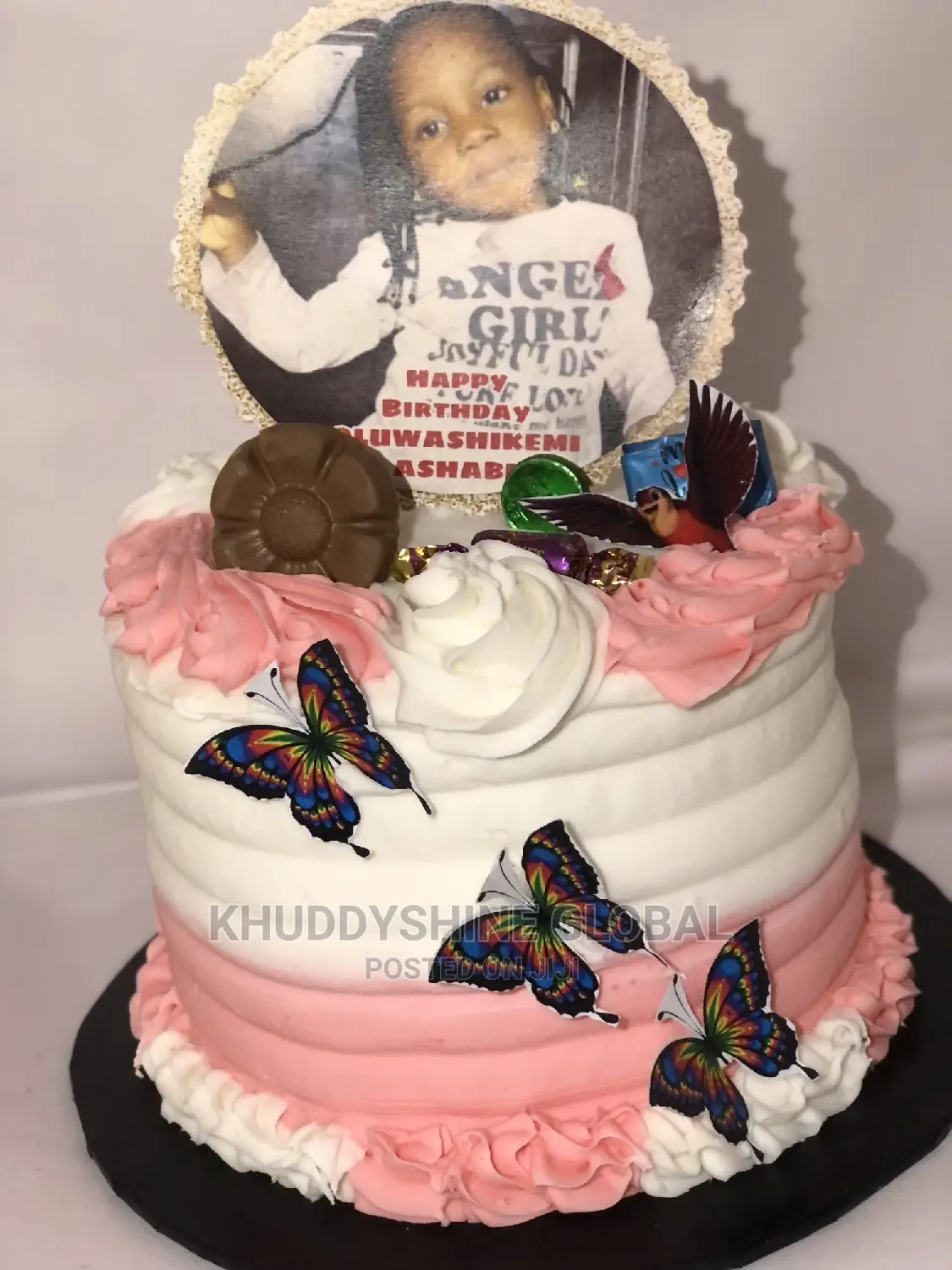 Pink and White Birthday Cakes