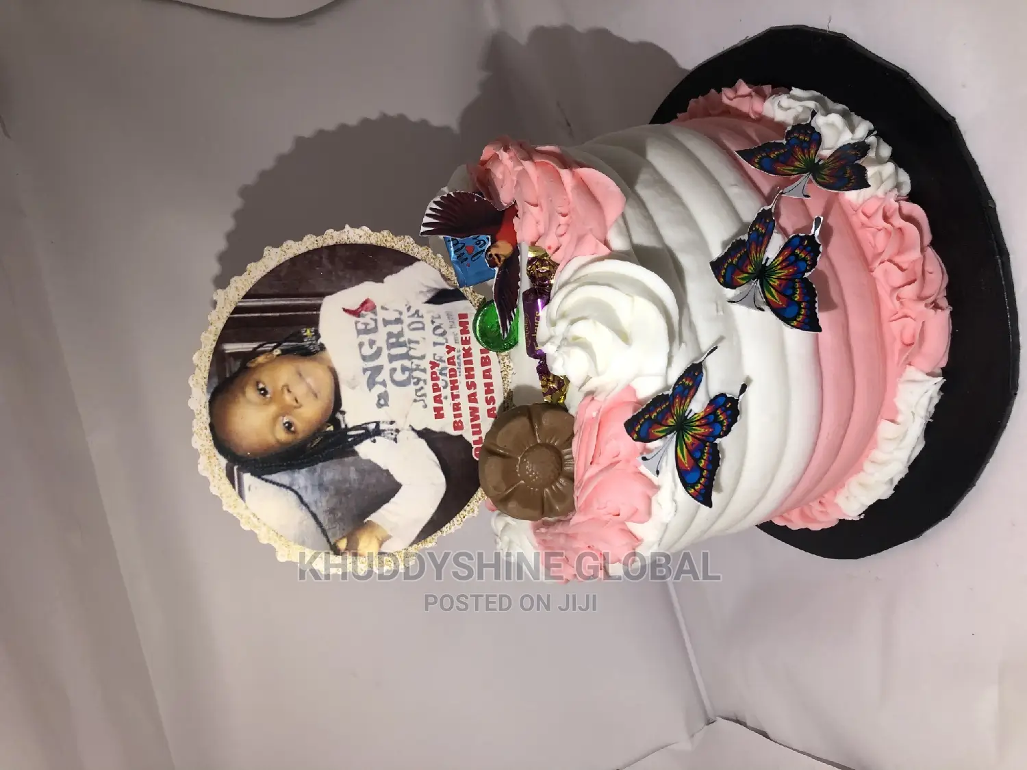 Pink and White Birthday Cakes