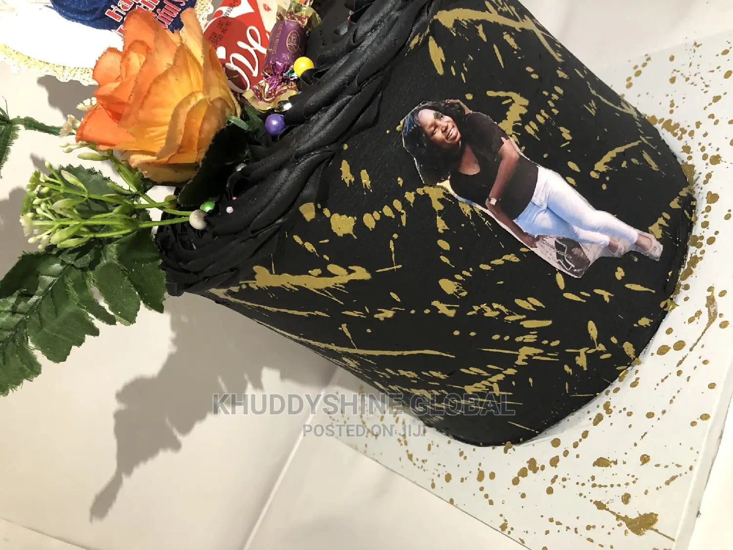 Black With Gold Birthday Cakes