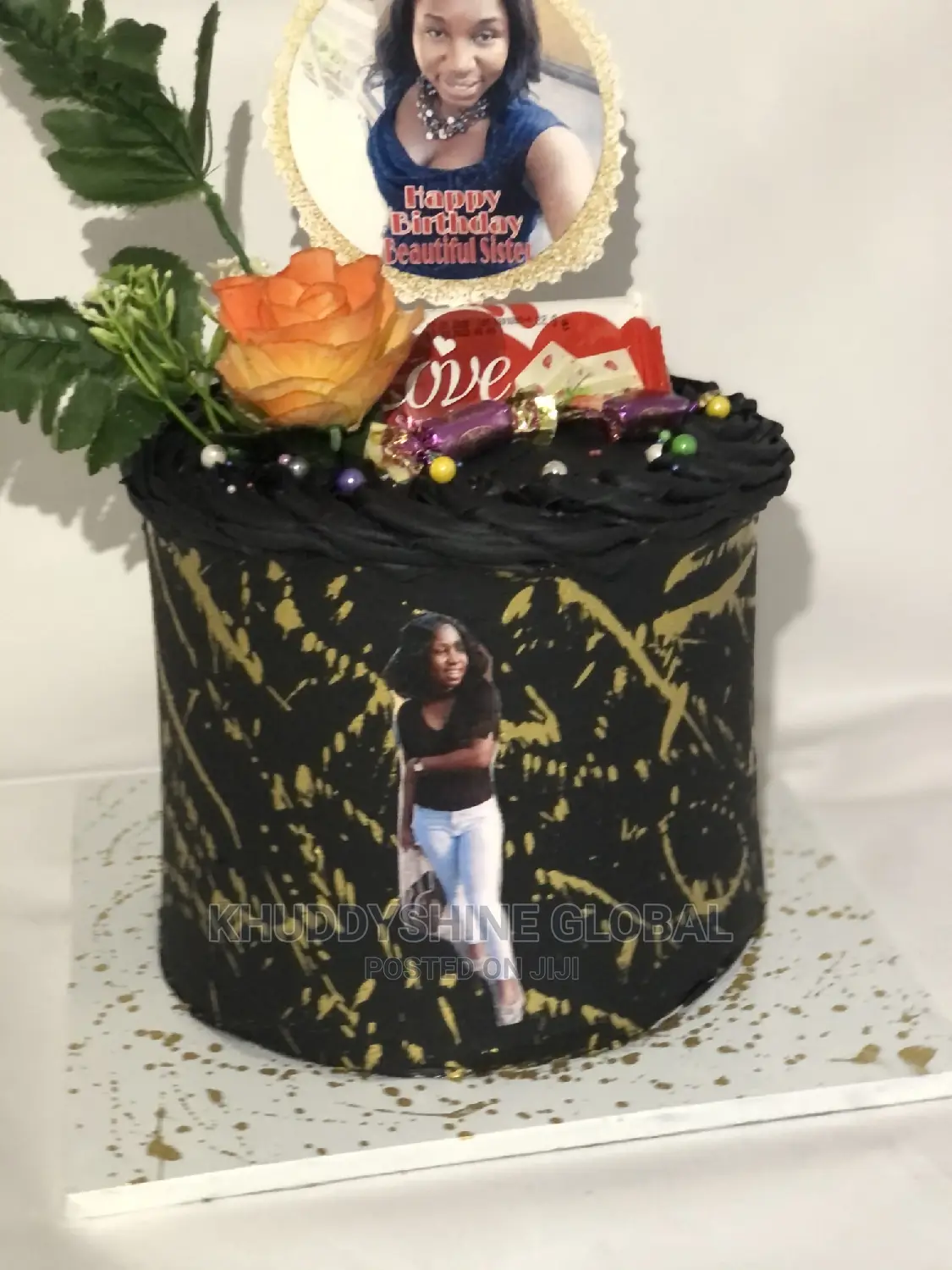 Black With Gold Birthday Cakes