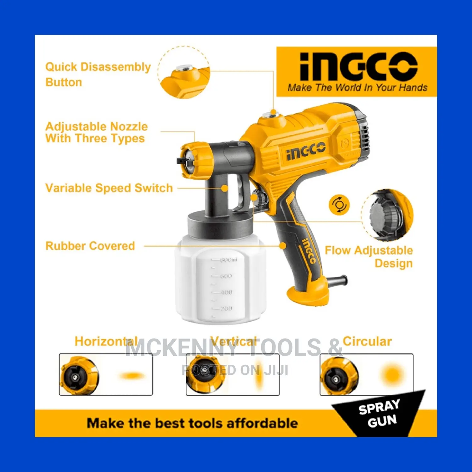 INGCO 450 Watt Electric Spray Gun SPG3508