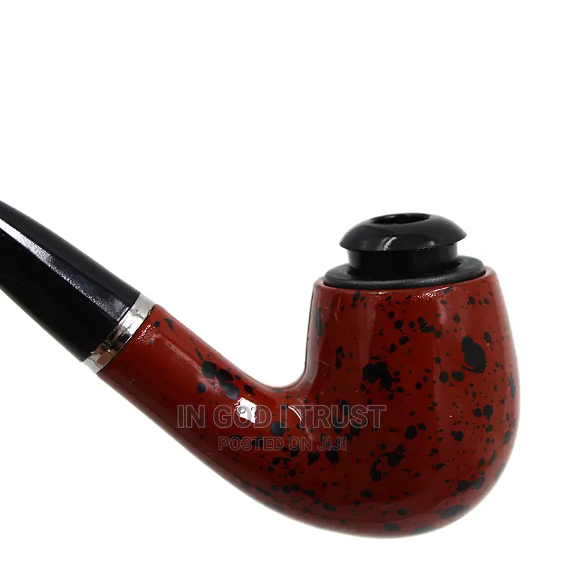 Smoking Set Ebony Wood Smoking Pipe Handmade Brown Tobacco