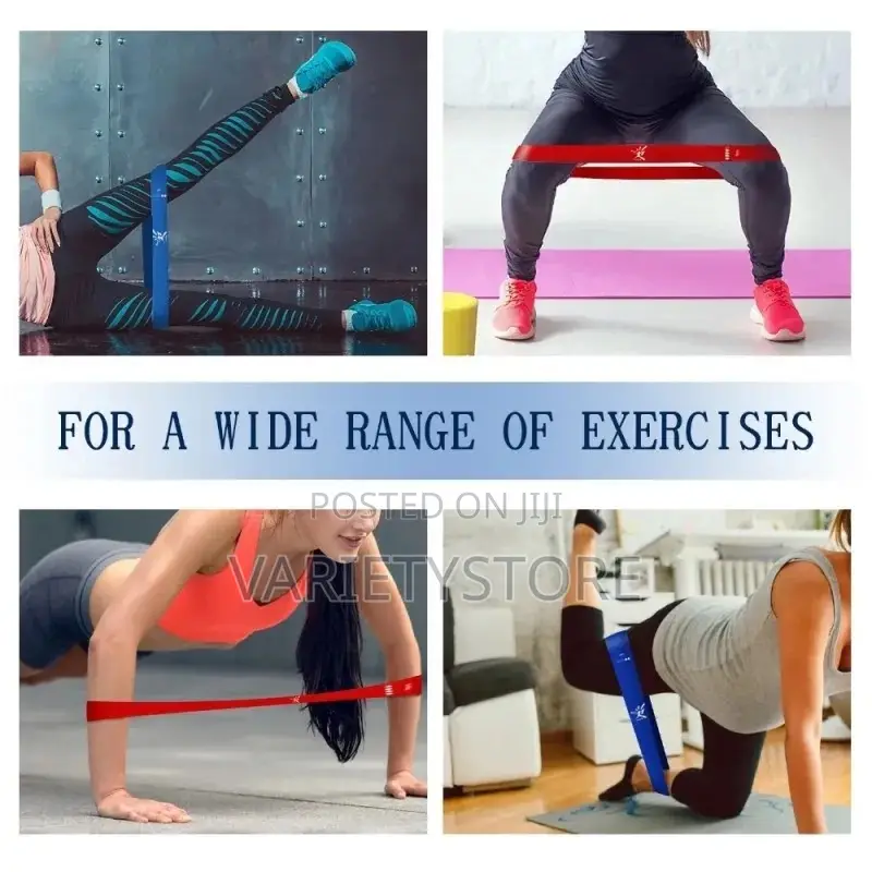 5 Colors Yoga Resistance Rubber Bands Indoor Outdoor Fitness