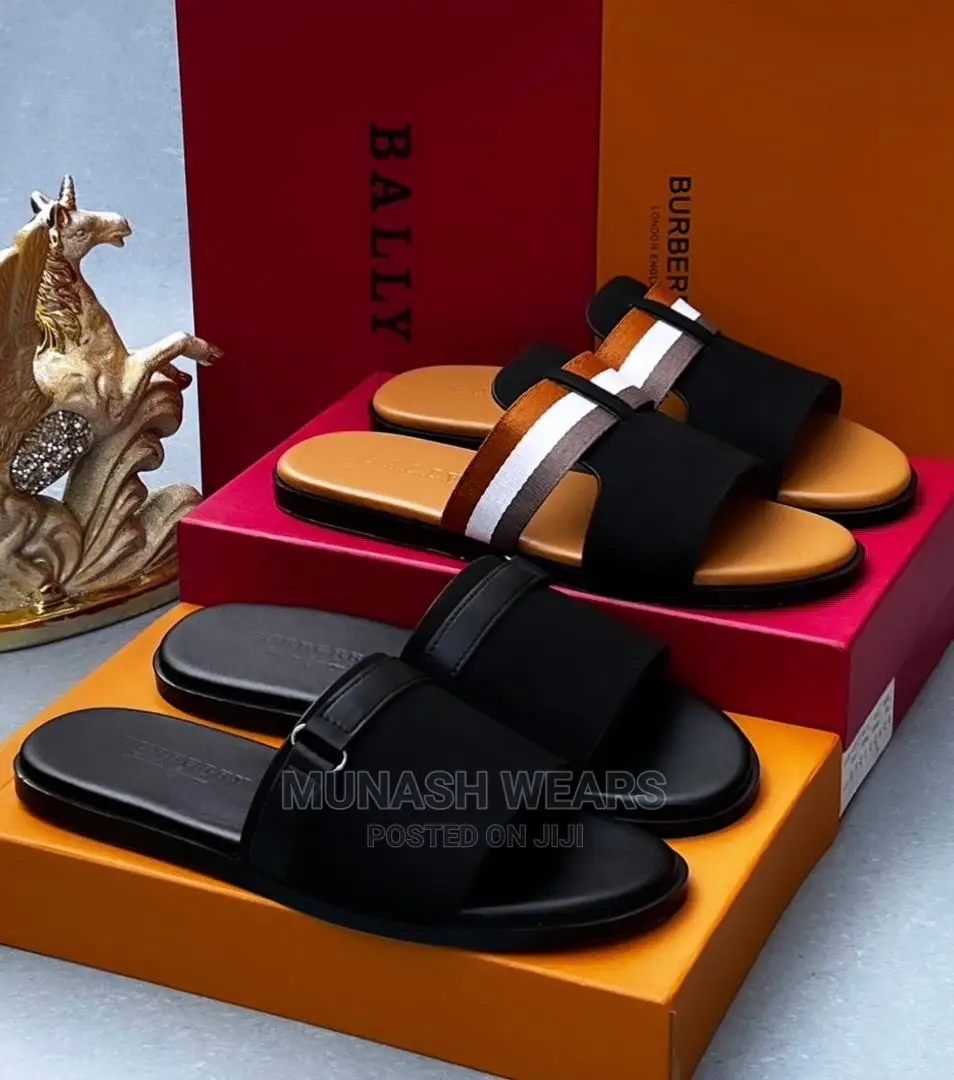 Men Luxury Leather Slipers