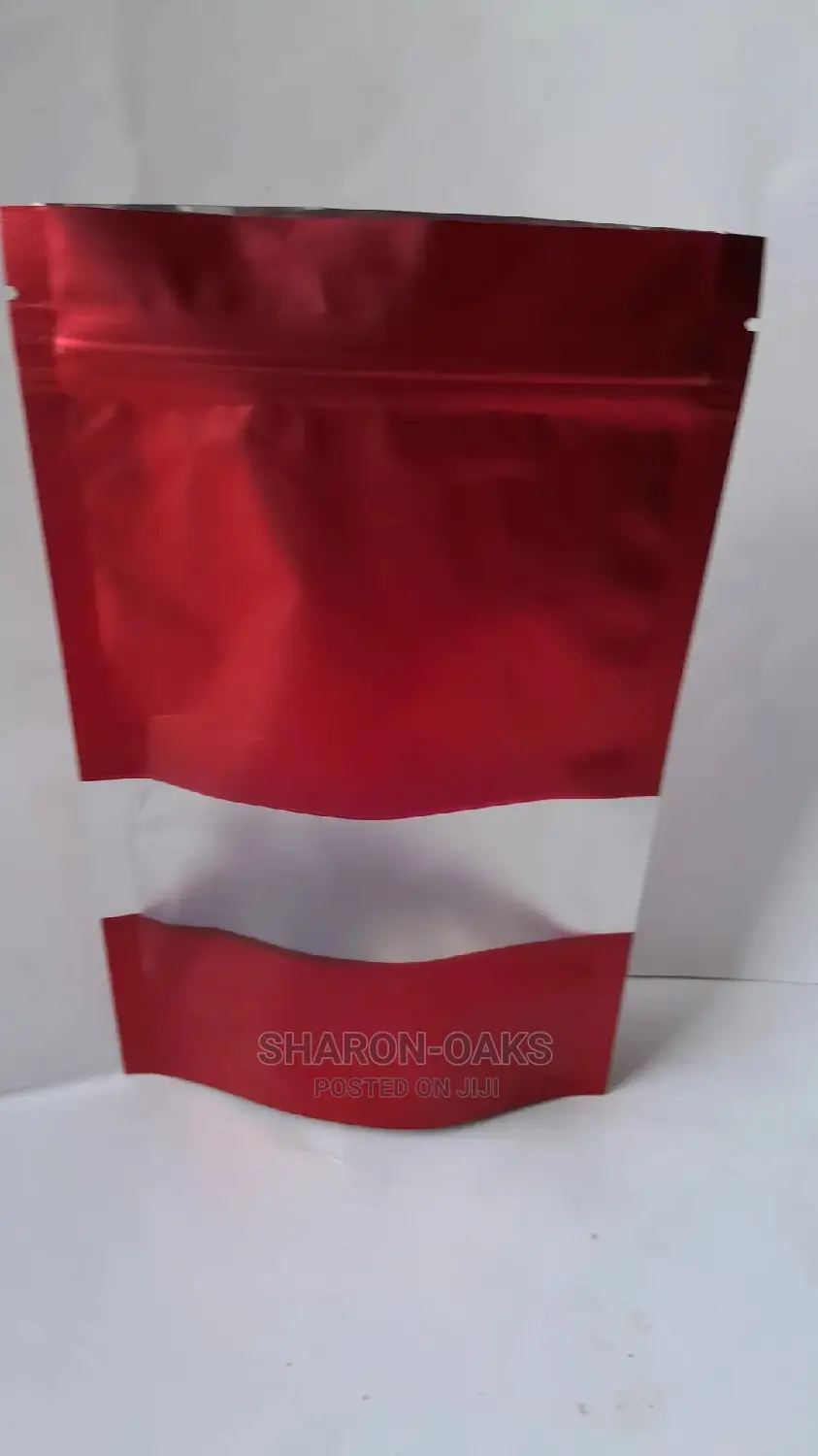 Red Aluminium Foil Pouch 12x20cm 50pcs