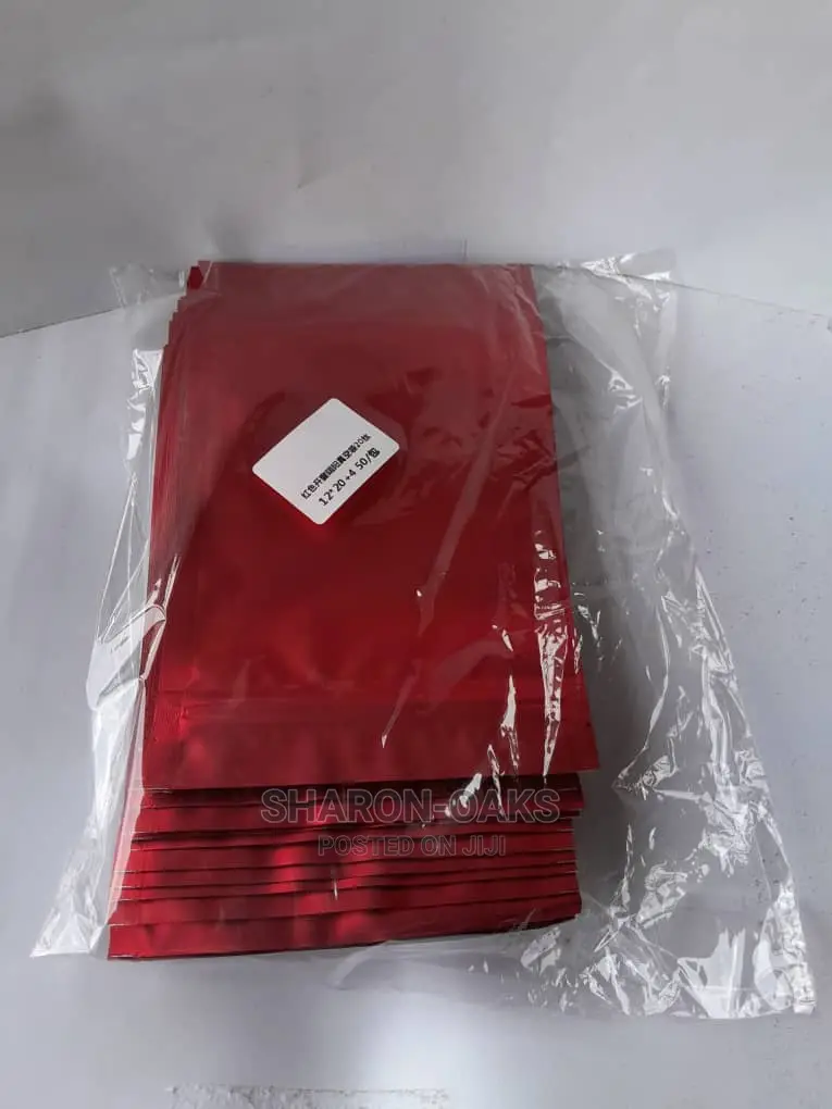 Red Aluminium Foil Pouch 10 X 15cm 50pcs
