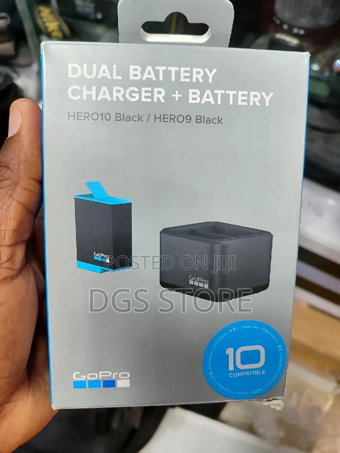 Dual Battery Charger+ Battery Hero 10 Black Hero 9 Black