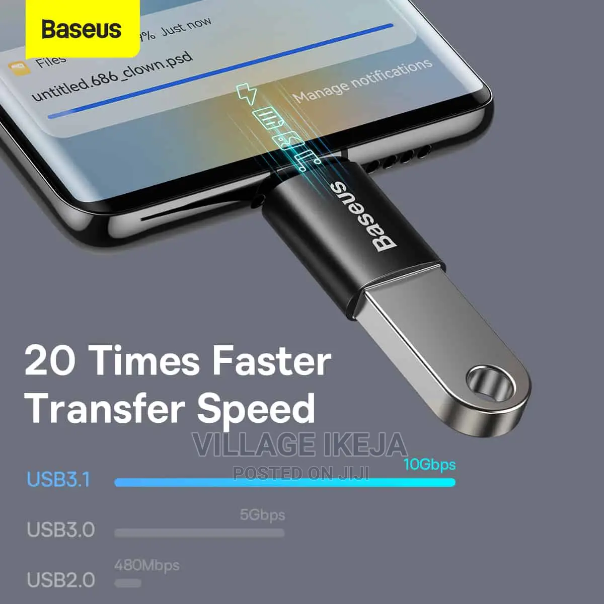 Baseus Ingenuity Series Mini OTG Adapter Type C to Usb a 3.1