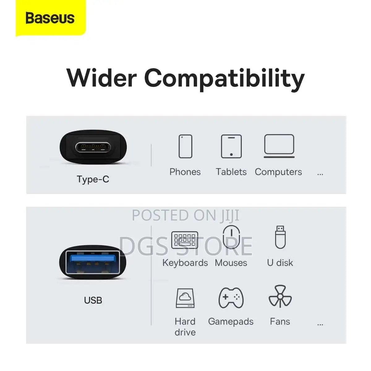 Baseus Ingenuity Series Mini OTG Adapter Type C to Usb a 3.1