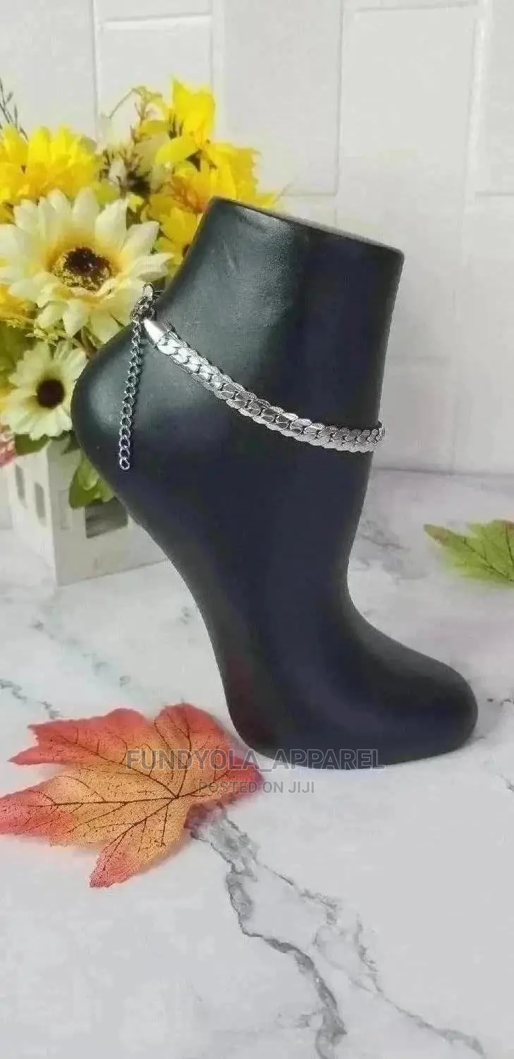 Sliver Pure Stainless Steel Leg Chain Anklet