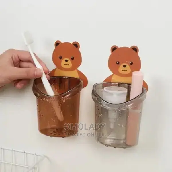 Teddy Bear Toothbrush Holder Cute Bear Storage Rack