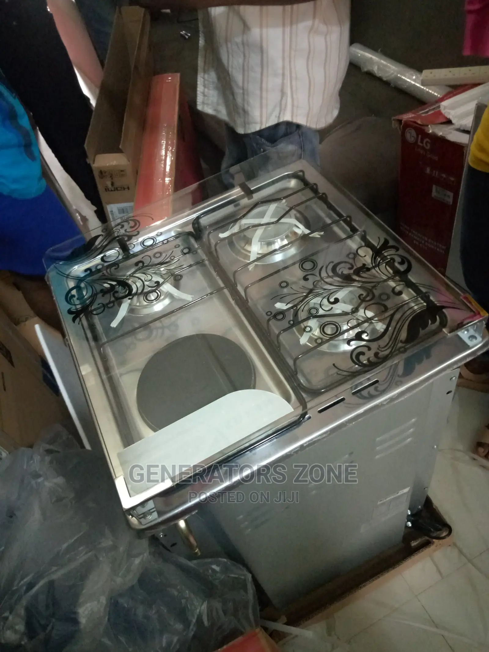 4 Burner Cooker 1 Electric 3 Gas Cooker Nx-5055
