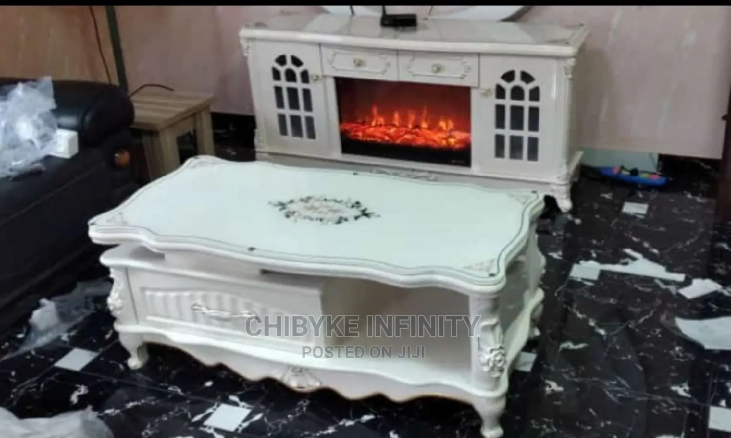 Brand New and Top Quality Fire Place Tv Stand With Table