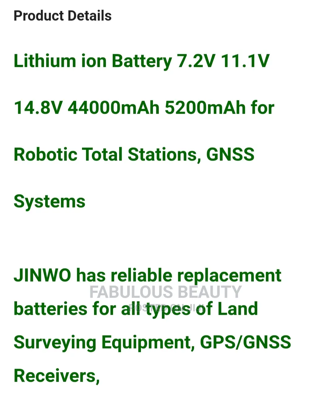Lithium Ion Battery 7.2V 11.1V 14.8V 44000mah