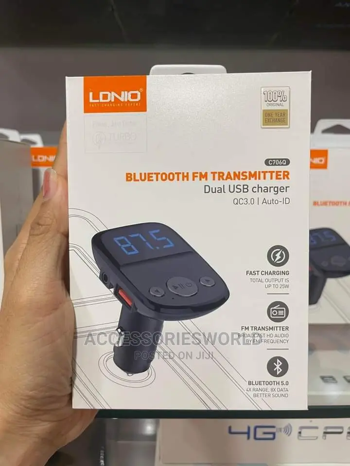 Ldnio C706q Bluetooth Transmitter + in Car Charger