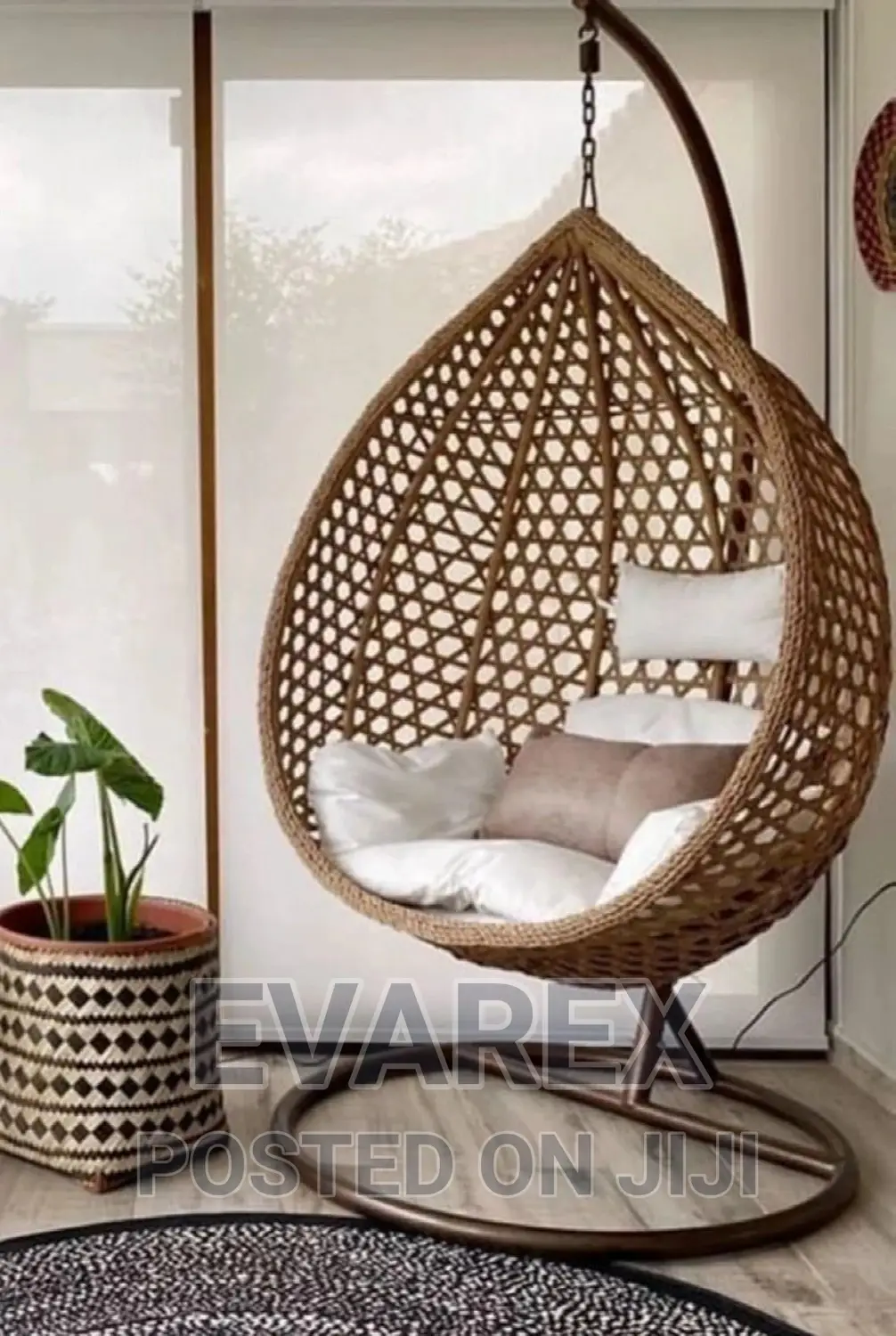 Single Big Swing Chair Brown. Black Swing Chair,