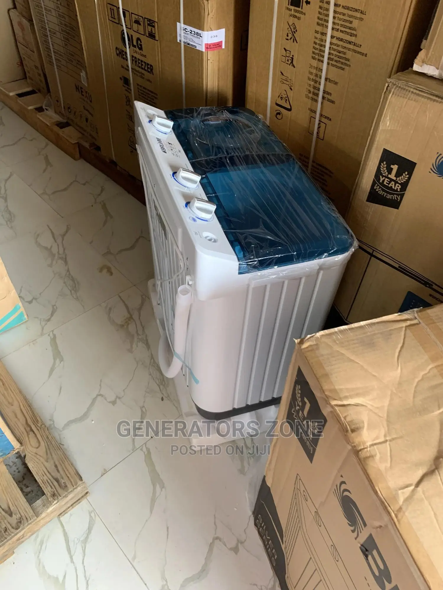 New-Bruhm BWT-070h, Twin Tub Washing Machine - 7kg Low Noise