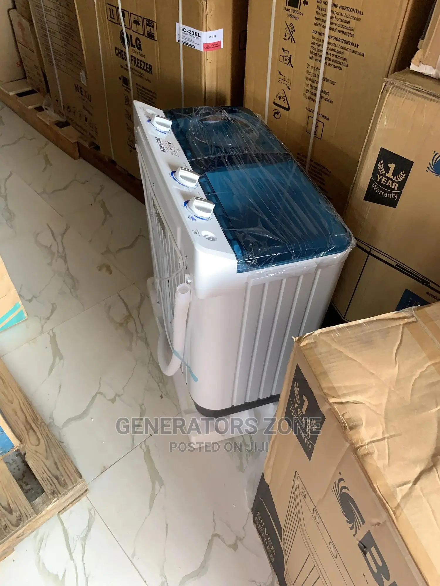 Portable 7kg- Bruhm-Semi Automativc Twin Tub Washer Machine