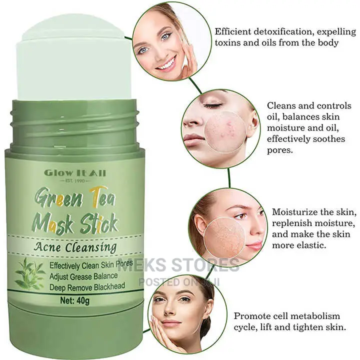 Green Tea Cleansing Face Stick Clay Beauty Skin Mask Stick