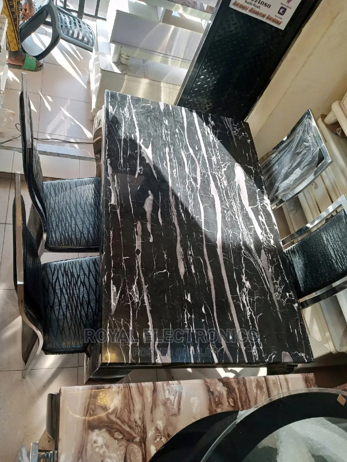 Very New 4 Chairs Modern Marble Top Dining Sets
