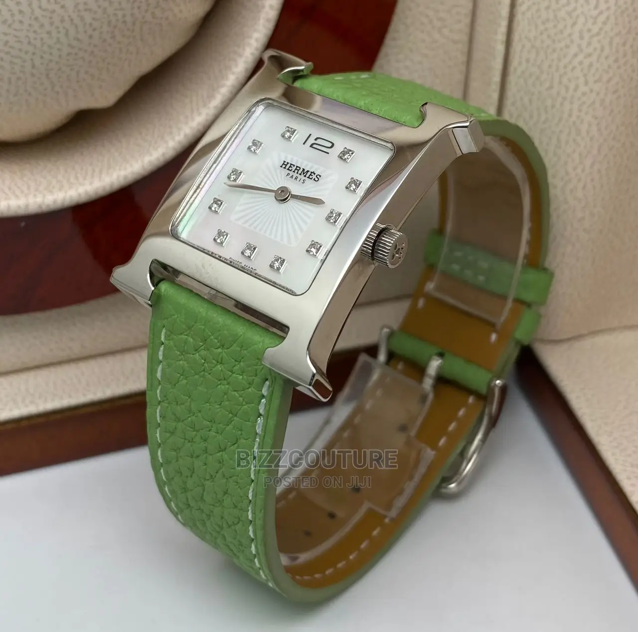 Original HERMES Leather Strap Watch Available in Store