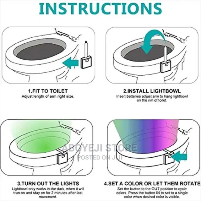 Toilet Bowl Light 8 in 1