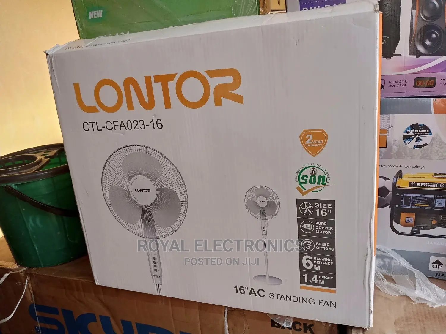 Powerful Lontor 16"Inches Standing Fan