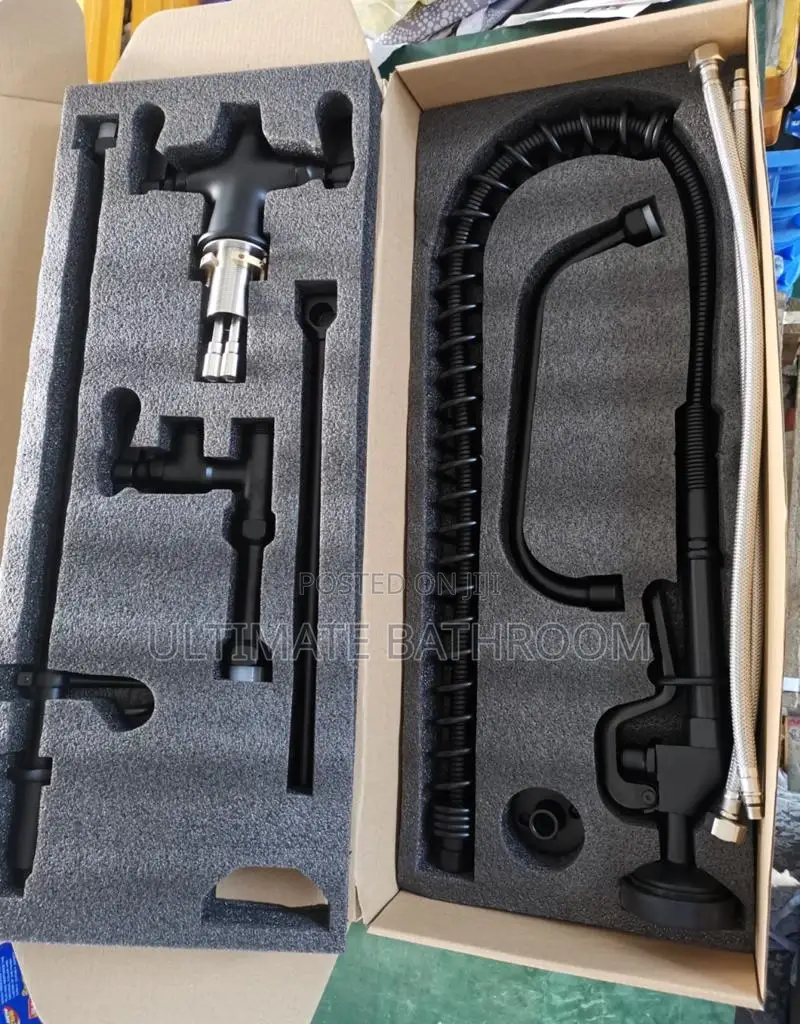 Quality Industrial Black Kitchen Mixer Tap
