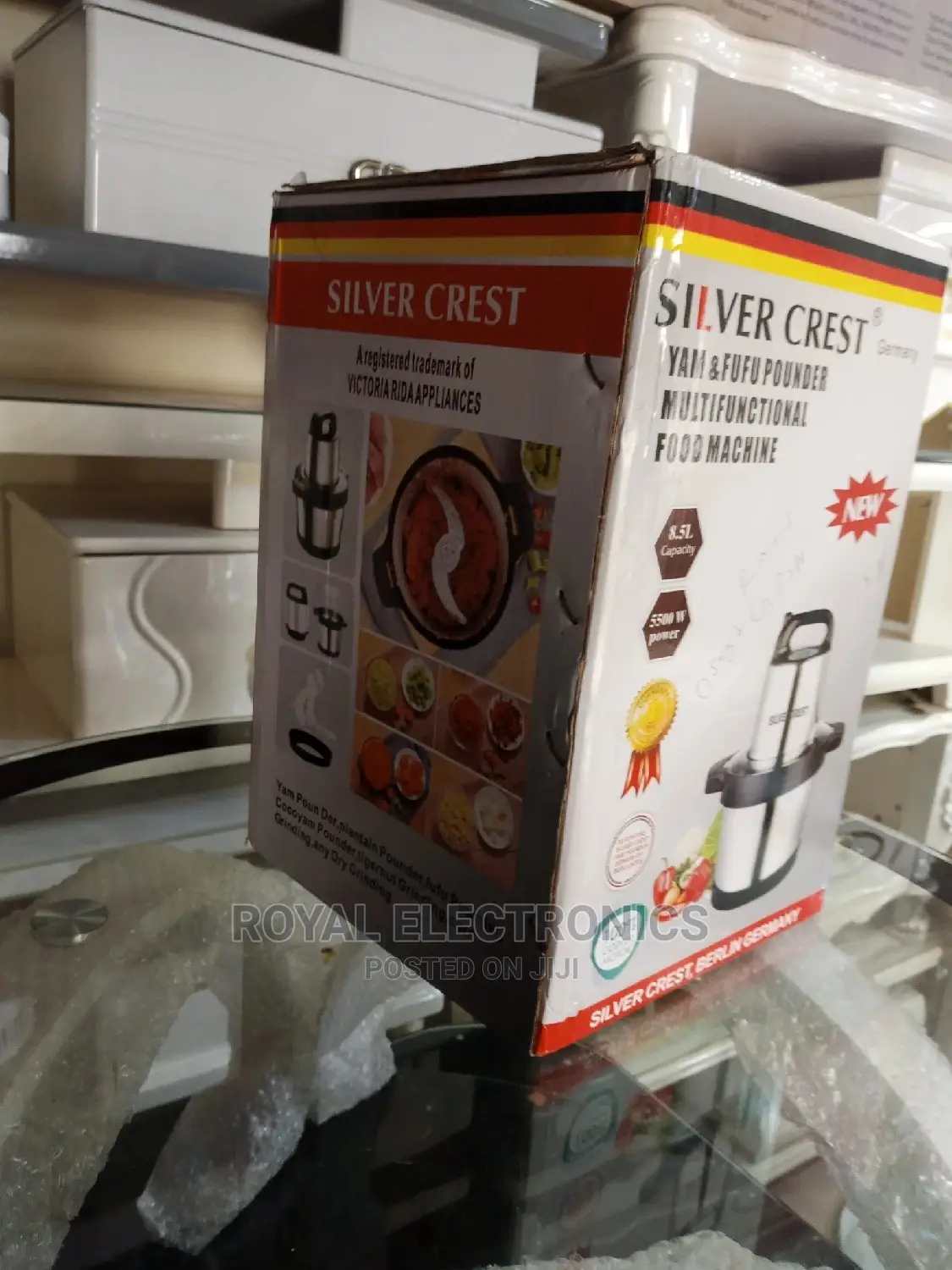 Trendy Design Silver Crest(5500W)8.5L Yam Pounder Machine