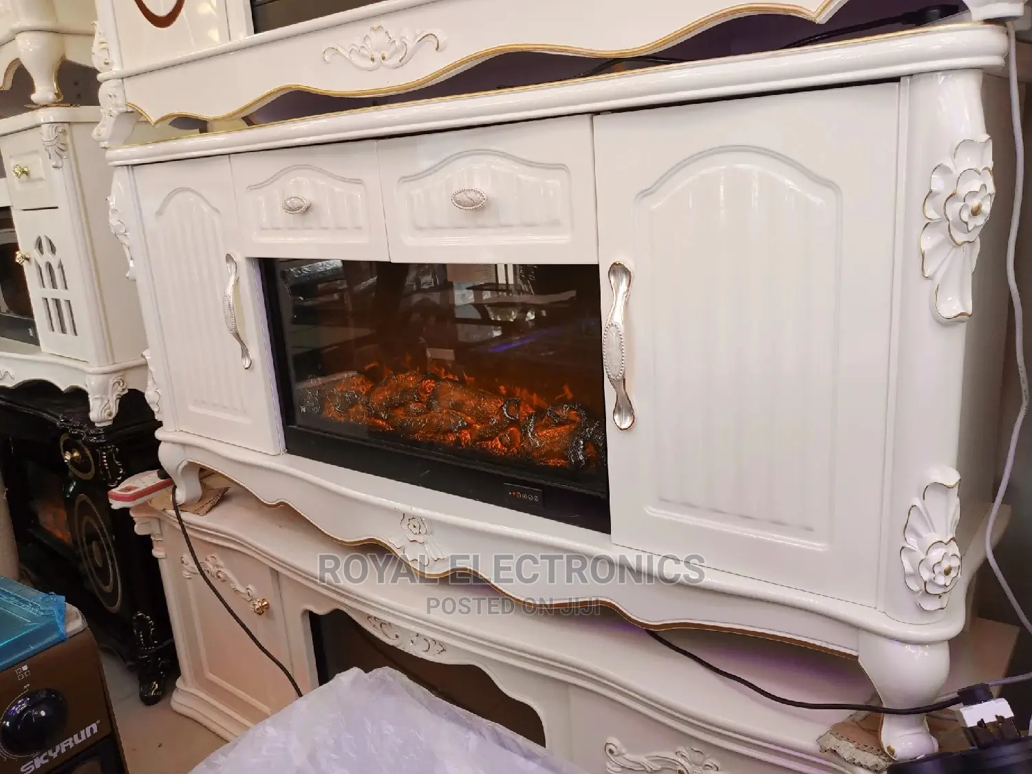 Very New Imported TV Stand With Electric Fire Display